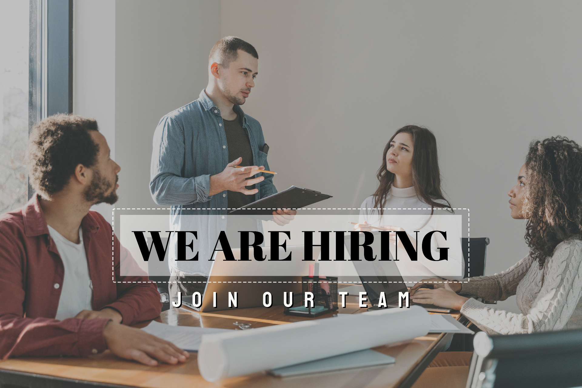 Recruiting team running an open requisition board